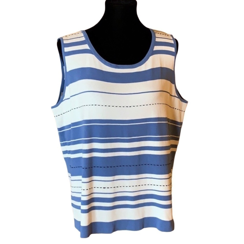Emma James lightweight knit striped knit sleeveless top Size 2X